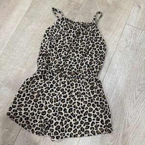 Old Navy Tan and Black Animal Print Dress